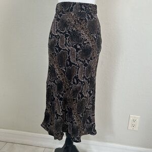 Zara Snake print midi skirt